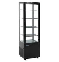 Polar Koelvitrine | C-SERIE | Energiezuinig | 235L | Zwart | 0°C/+12°C | Geforceerd | 5 Niveaus | 515x485x1690(h)mm
