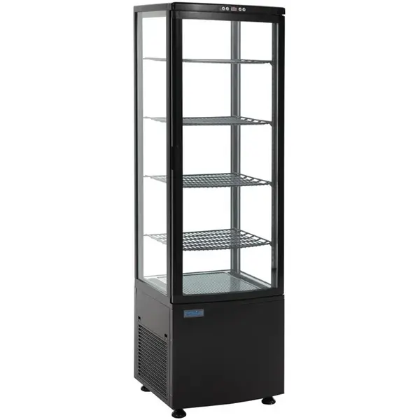 Koelvitrine | C-SERIE | Energiezuinig | 235L | Zwart | 0°C/+12°C | Geforceerd | 5 Niveaus | 515x485x1690(h)mm