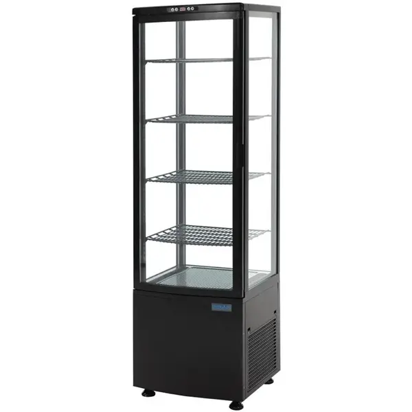Koelvitrine | C-SERIE | Energiezuinig | 235L | Zwart | 0°C/+12°C | Geforceerd | 5 Niveaus | 515x485x1690(h)mm