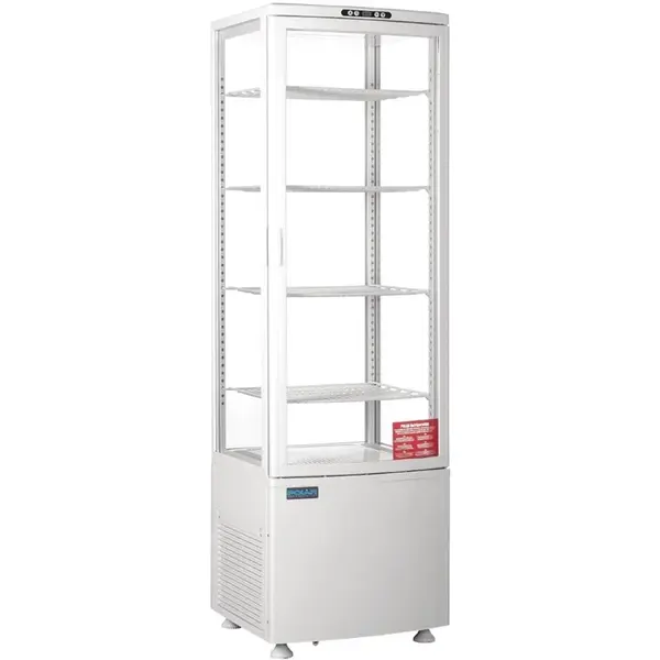 Koelvitrine | C-SERIE | Energiezuinig | 235L | Wit | 0°C/+12°C | Geforceerd | 5 Niveaus | 515x485x1690(h)mm