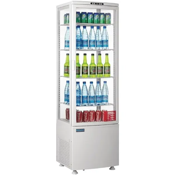 Koelvitrine | C-SERIE | Energiezuinig | 235L | Wit | 0°C/+12°C | Geforceerd | 5 Niveaus | 515x485x1690(h)mm