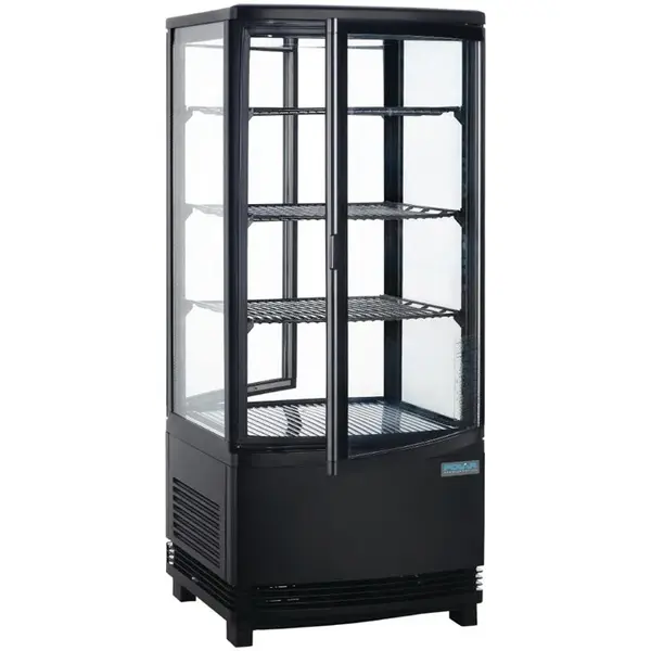 Koelvitrine | C-SERIE | Energiezuinig | 86L | Zwart | 0°C/+12°C | Geforceerd | 4 Niveaus | 429x425x980(h)mm