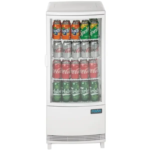 Koelvitrine | C-SERIE | Energiezuinig | 86L | Wit | 0°C/+12°C | Geforceerd | 4 Niveaus | 429x425x980(h)mm