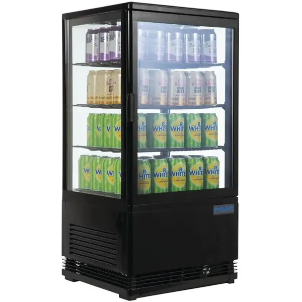 Koelvitrine | C-SERIE | Energiezuinig | 68L | Zwart | 0°C/+12°C | Geforceerd | 4 Niveaus | 428x386x885(h)mm