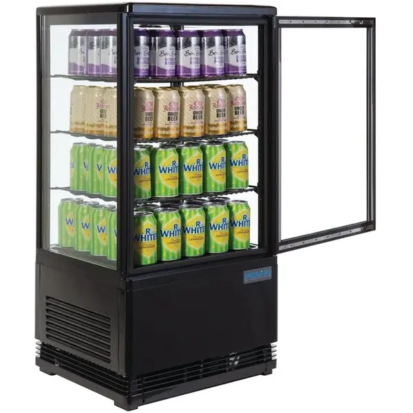 Koelvitrine | C-SERIE | Energiezuinig | 68L | Zwart | 0°C/+12°C | Geforceerd | 4 Niveaus | 428x386x885(h)mm