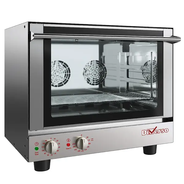 Heteluchtoven | 4 Niveaus (1/1 GN) | Elektrisch | 50°C/270°C | 3.2kW (230V) | 662x643x603(h)mm