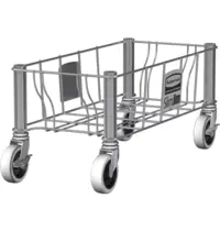 Rubbermaid Verrijdbaar Onderstel | RVS | Rubbermaid SLIM JIM Afvalbakken | 236x508x229(h)mm 