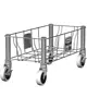 Rubbermaid Verrijdbaar Onderstel | RVS | Rubbermaid SLIM JIM Afvalbakken | 236x508x229(h)mm 