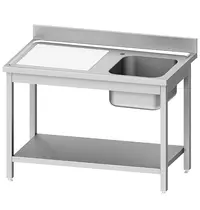 Diverso by Diamond Spoeltafel | ECO | RVS | 1 Spoelbak (Rechts) + Afdruipvlak | Bodemschap | Achteropstand | Zelfmontage | 1400x700x900/1000(h)mm 