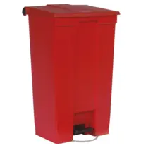 Rubbermaid Pedaalemmer | CLASSIC | Kunststof | Rood | 87L | Klapdeksel | HACCP | 502x410x826(h)mm