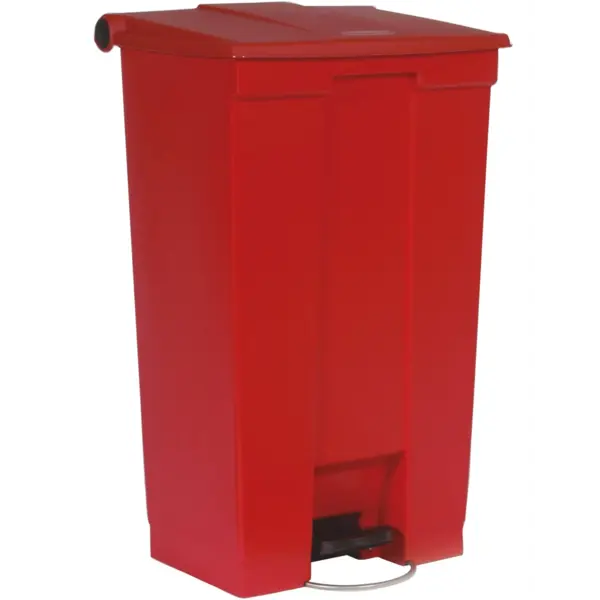 Pedaalemmer | CLASSIC | Kunststof | Rood | 87L | Klapdeksel | HACCP | 502x410x826(h)mm