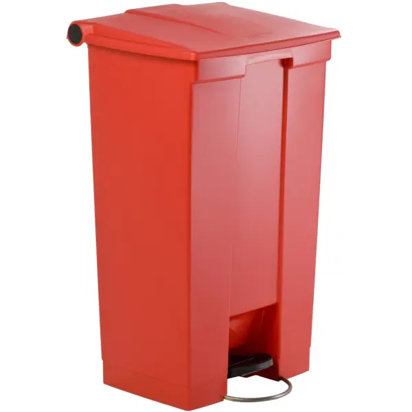 Pedaalemmer | CLASSIC | Kunststof | Rood | 87L | Klapdeksel | HACCP | 502x410x826(h)mm