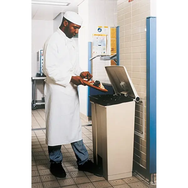 Pedaalemmer | CLASSIC | Kunststof | Beige | 87L | Klapdeksel | HACCP | 502x410x826(h)mm