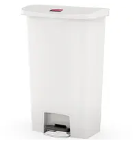 Rubbermaid Pedaalemmer | SLIM JIM | Kunststof | Wit | 50L | Klapdeksel | 456x292x719(h)mm 