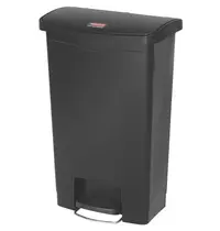 Rubbermaid Pedaalemmer | SLIM JIM | Kunststof | Zwart | 50L | Klapdeksel | 456x292x719(h)mm 