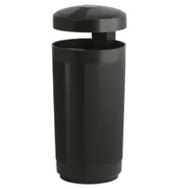 Luxus Wandafvalbak | Kunststof | Zwart | 50L | Open | Ø350x840(h)mm 