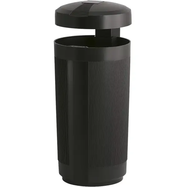 Wandafvalbak | Kunststof | Zwart | 50L | Open | Ø350x840(h)mm