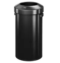 EKO Afvalbak | URBAN BIN | RVS | Zwart | 90L | Open | Anti Fingerprint | Ø448x750(h)mm