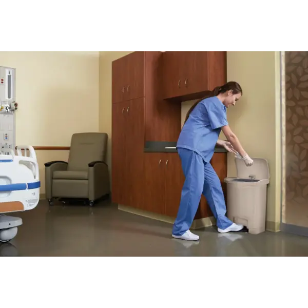 Pedaalemmer | SLIM JIM | Kunststof | Beige | 30L | Klapdeksel | 425x271x536(h)mm