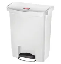 Rubbermaid Pedaalemmer | SLIM JIM | Kunststof | Wit | 30L | Klapdeksel | 425x271x536(h)mm