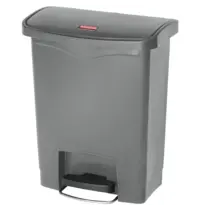 Rubbermaid Pedaalemmer | SLIM JIM | Kunststof | Grijs | 30L | Klapdeksel | 425x271x536(h)mm 