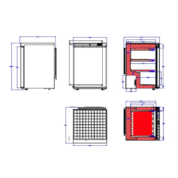 Vrieskast | Energiezuinig | 145L | RVS | -18°C/-23°C | Statisch | 600x635x835(h)mm