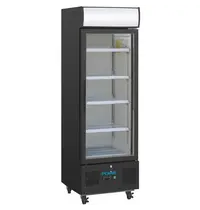 Polar Koelkast | G-SERIE | 218L | Zwart | +2°C/+8°C | Statisch + Ventilator | Wielen (Geremd) | 530x575x1692(h)mm