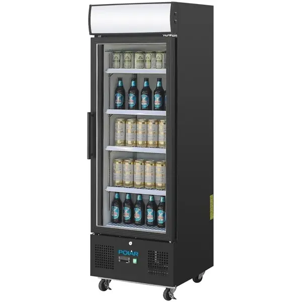 Koelkast | G-SERIE | 218L | Zwart | +2°C/+8°C | Statisch + Ventilator | Wielen (Geremd) | 530x575x1692(h)mm