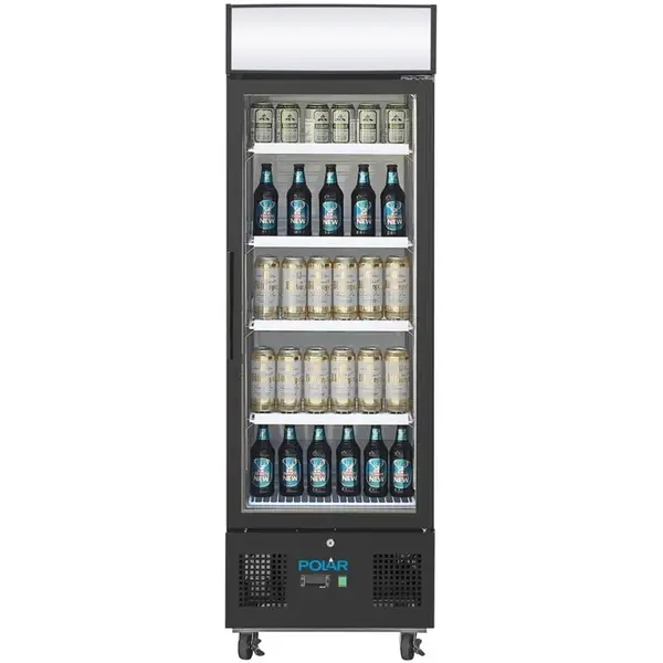 Koelkast | G-SERIE | 218L | Zwart | +2°C/+8°C | Statisch + Ventilator | Wielen (Geremd) | 530x575x1692(h)mm