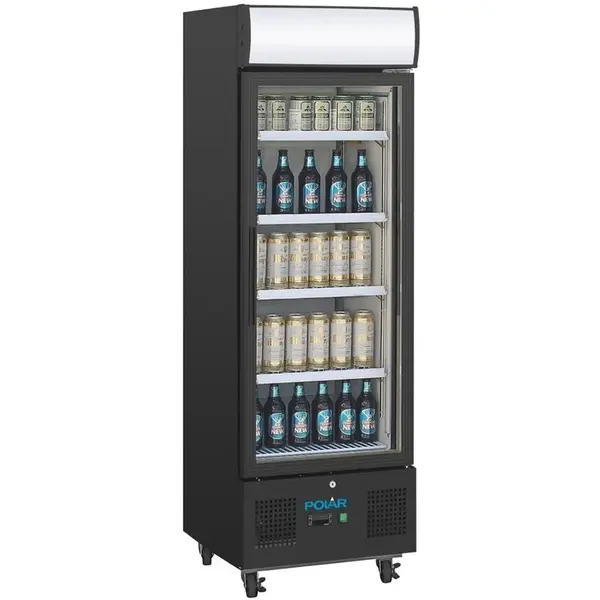 Koelkast | G-SERIE | 218L | Zwart | +2°C/+8°C | Statisch + Ventilator | Wielen (Geremd) | 530x575x1692(h)mm