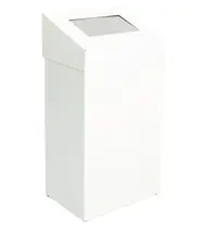 DutchDesign Afvalbak | Aluminium | Wit | 18L | Duwdeksel | Incl. Wandbevestiging | 277x170x500(h)mm