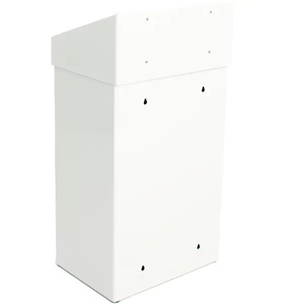 Afvalbak | Aluminium | Wit | 18L | Duwdeksel | Incl. Wandbevestiging | 277x170x500(h)mm