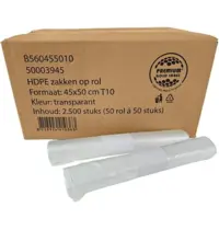 Luxus Afvalzakken | Kunststof | Transparant | 16L | 2500 Stuks | 450x500mm