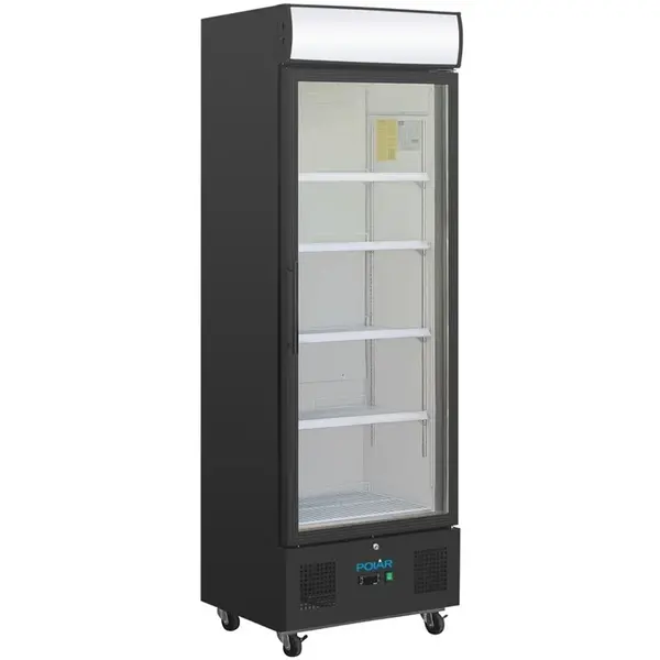 Koelkast | G-SERIE | 368L | Zwart | +2°C/+8°C | Statisch + Ventilator | Wielen (Geremd) | 620x570x1982(h)mm