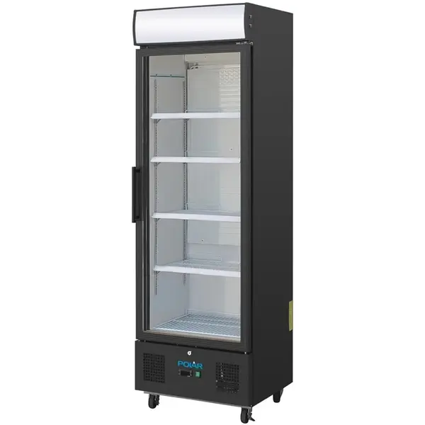 Koelkast | G-SERIE | 368L | Zwart | +2°C/+8°C | Statisch + Ventilator | Wielen (Geremd) | 620x570x1982(h)mm