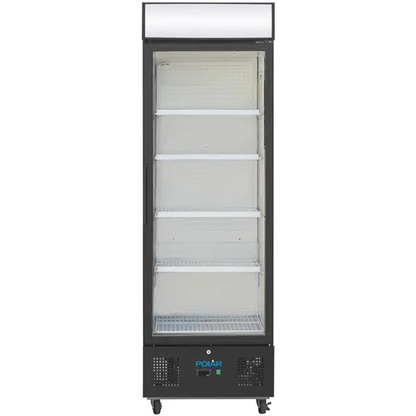 Koelkast | G-SERIE | 368L | Zwart | +2°C/+8°C | Statisch + Ventilator | Wielen (Geremd) | 620x570x1982(h)mm