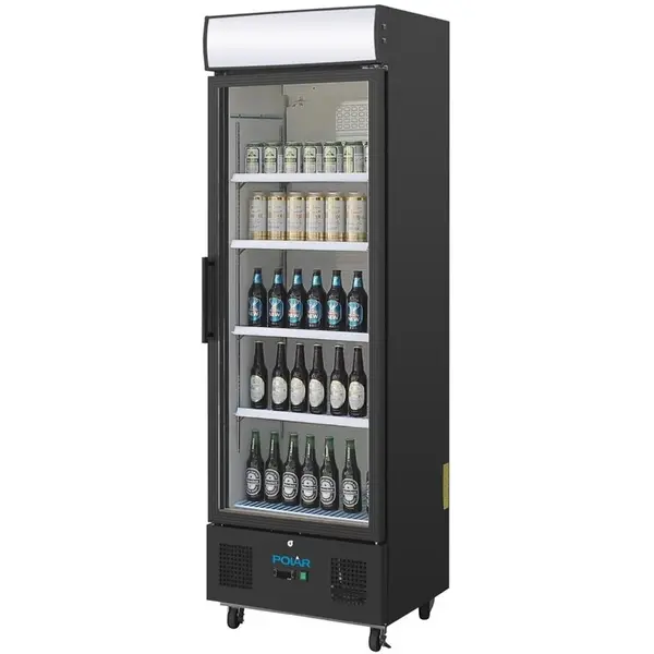 Koelkast | G-SERIE | 368L | Zwart | +2°C/+8°C | Statisch + Ventilator | Wielen (Geremd) | 620x570x1982(h)mm