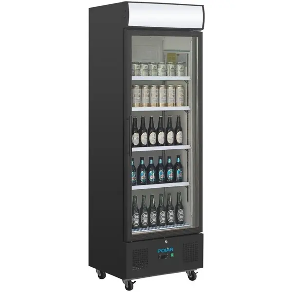 Koelkast | G-SERIE | 368L | Zwart | +2°C/+8°C | Statisch + Ventilator | Wielen (Geremd) | 620x570x1982(h)mm