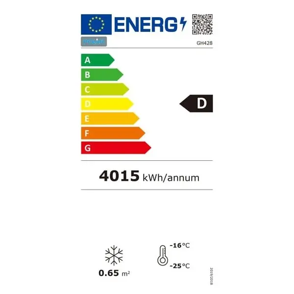 Vrieskast | G-SERIE | 412L | Zwart | -18°C/-22°C | Geforceerd | Wielen (Geremd) | 680x745x1990(h)mm