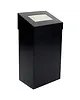 DutchDesign Afvalbak | Aluminium | Zwart | 18L | Duwdeksel | Incl. Wandbevestiging | 277x170x500(h)mm 