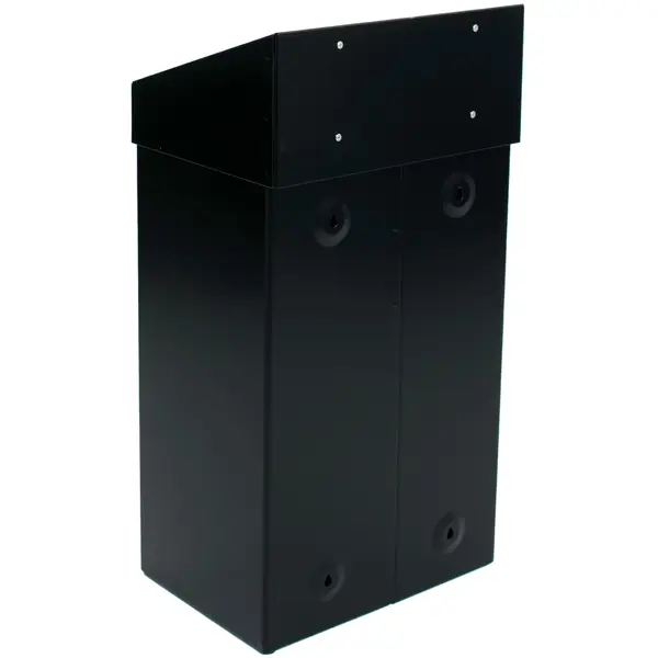 Afvalbak | Aluminium | Zwart | 18L | Duwdeksel | Incl. Wandbevestiging | 277x170x500(h)mm