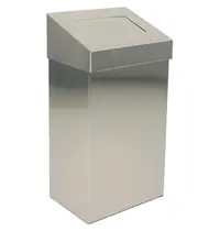 DutchDesign Afvalbak | RVS | 18L | Duwdeksel | Incl. Wandbevestiging | 277x170x500(h)mm