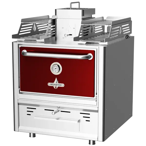 Houtskooloven | R-SERIES | 250°C/350°C | Maaltijdproductie 95/u | Brandduur 9u (10-12kg Houtskool) | 785x777x1095(h)mm