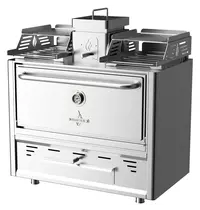 Roaster Grills Houtskooloven | R-SERIES | 250°C/350°C | Maaltijdproductie 95/u | Brandduur 9u (10-12kg Houtskool) | 985x577x1095(h)mm