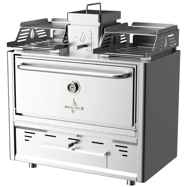 Houtskooloven | R-SERIES | 250°C/350°C | Maaltijdproductie 95/u | Brandduur 9u (10-12kg Houtskool) | 985x577x1095(h)mm