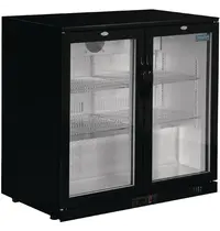 Polar Barkoelkast | G-SERIE | 208L | Zwart | +2°C/+8°C | Statisch + Ventilator | Draaideuren | Wielen | 900x520x900(h)mm