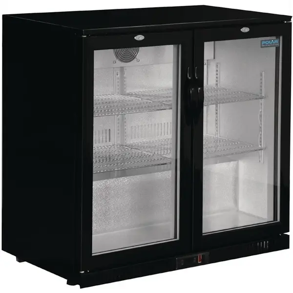 Barkoelkast | G-SERIE | 208L | Zwart | +2°C/+8°C | Statisch + Ventilator | Draaideuren | Wielen | 900x520x900(h)mm