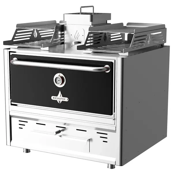 Houtskooloven | R-SERIES | 250°C/350°C | Maaltijdproductie 110/u | Brandduur 9u (15-17kg Houtskool) | 985x777x1095(h)mm