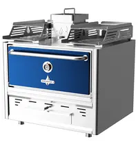 Roaster Grills Houtskooloven | R-SERIES | 250°C/350°C | Maaltijdproductie 110/u | Brandduur 9u (15-17kg Houtskool) | 985x777x1095(h)mm