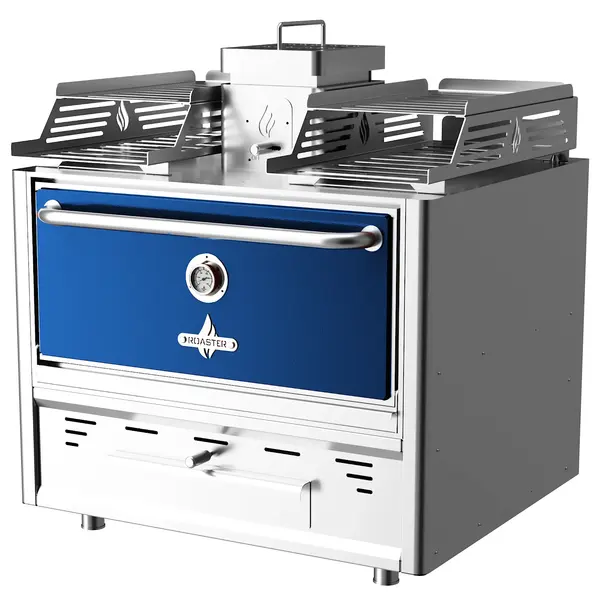 Houtskooloven | R-SERIES | 250°C/350°C | Maaltijdproductie 110/u | Brandduur 9u (15-17kg Houtskool) | 985x777x1095(h)mm